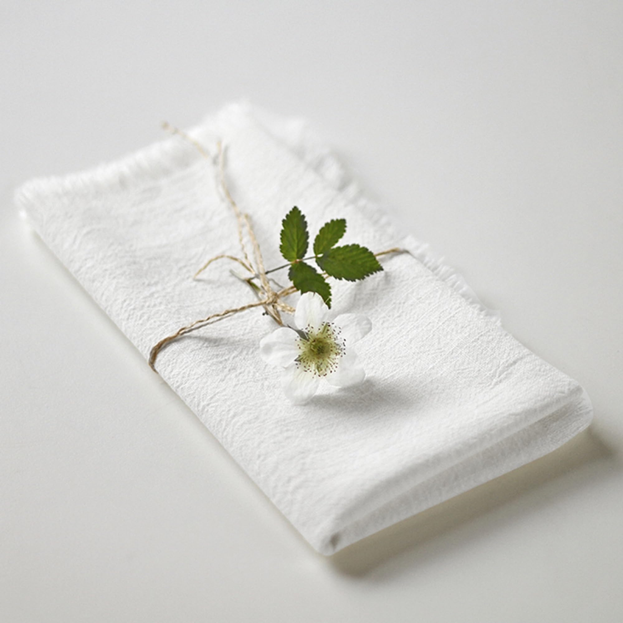 Ayuzawa servilleta de algodón 100% blanca, suave y duradera para cualquier ocasión.