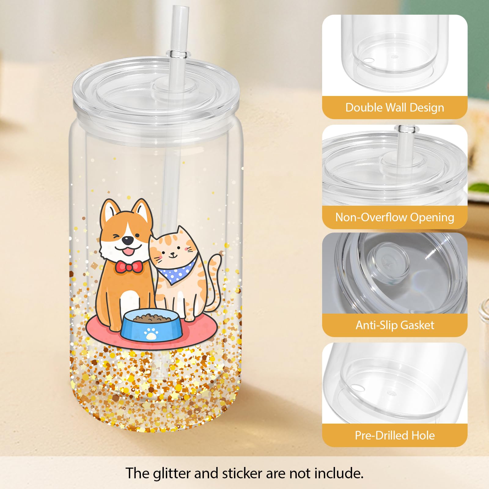 AZEAM vaso listo para pegar etiquetas y detalles personalizados.
