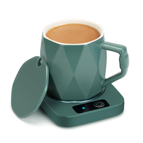 AZFUNN calentador de café con taza cerámica para mantener caliente en la oficina