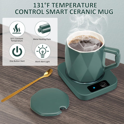 AZFUNN taza cerámica de 350 ml ergonómica apta para lavavajillas