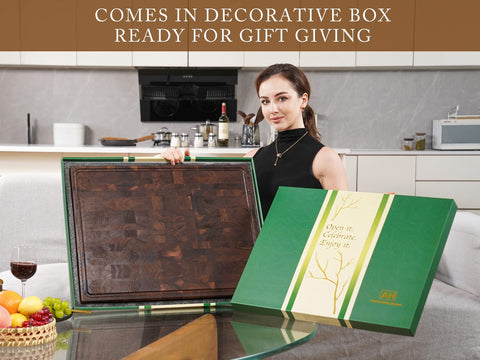 AZRHOM regalo de lujo para chefs y amantes de la cocina, nuez 24x18.