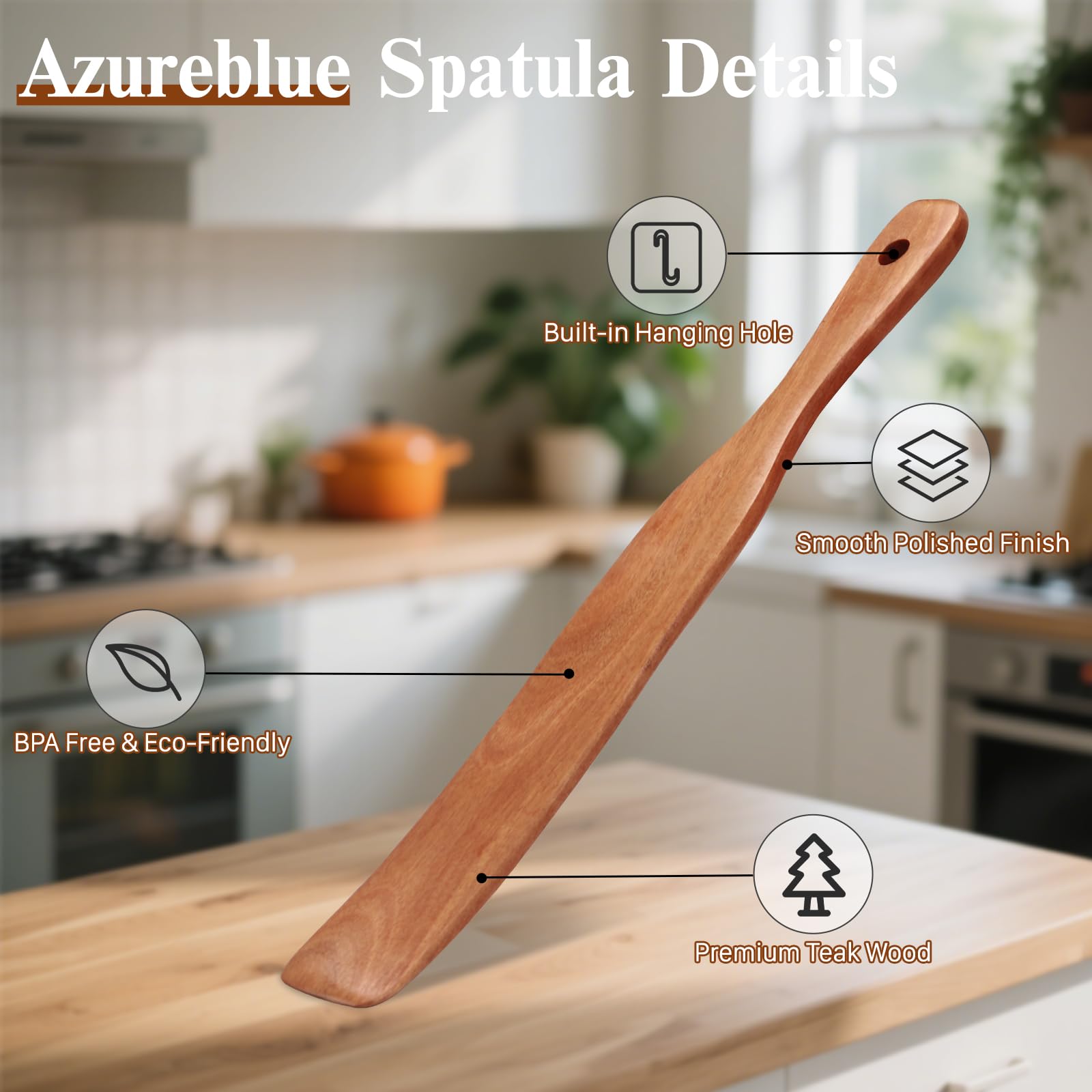 Azureblue espátula para masa madre para alcanzar el fondo del frasco