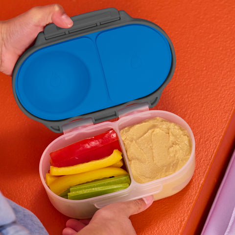 b.box Snack Box 2 Pack tamaño ergonómico para manos pequeñas