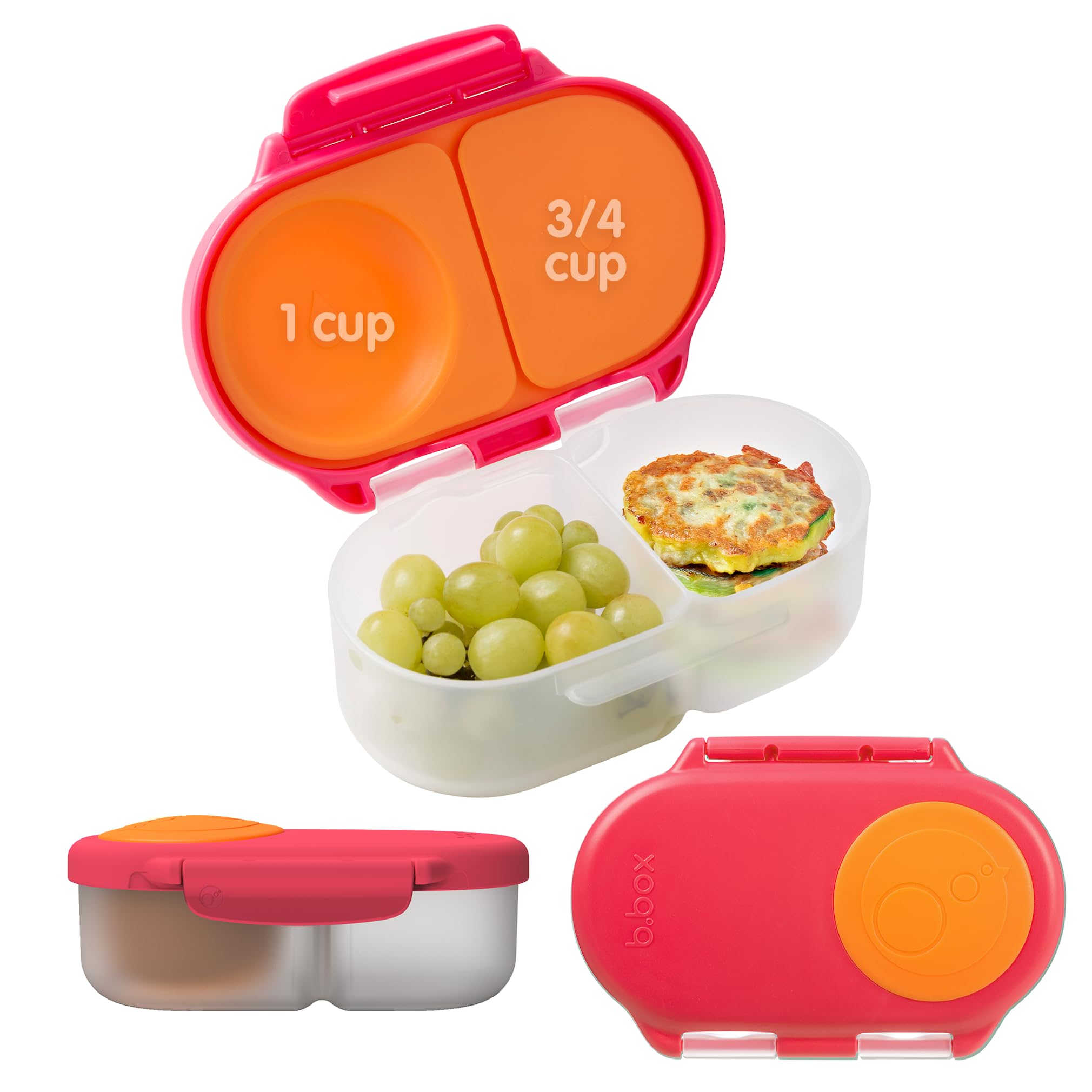 b.box Snack Box con dos compartimentos para meriendas separadas