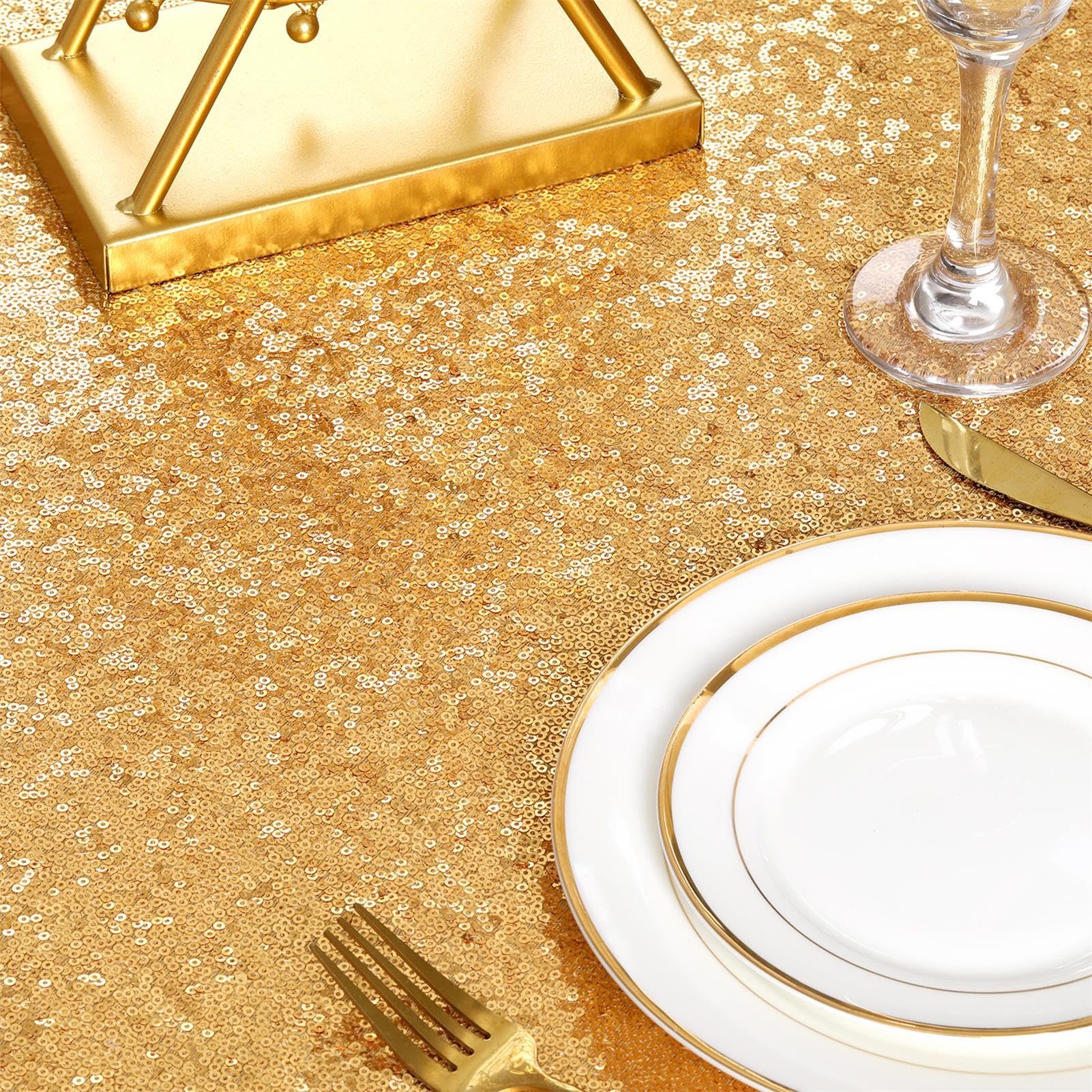 B-COOL camino de mesa dorado, resistente y reutilizable para evento.