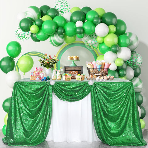 Mantel lentejuelas verde de B-COOL, tamaño 60x102 pulgadas, perfecto para fiestas y celebraciones.