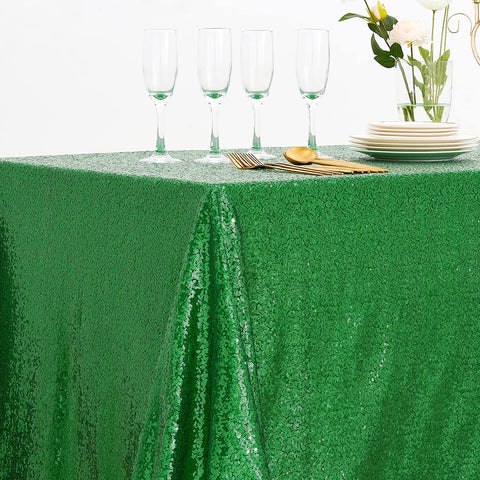 Mantel lentejuelas verde B-COOL para bodas y fiestas elegantes.