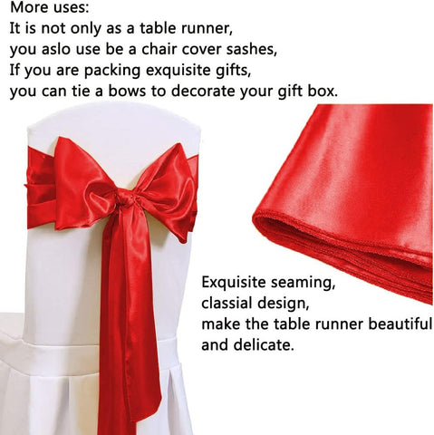 Uso versátil en fiestas y banquetes con camino de mesa rojo B-COOL