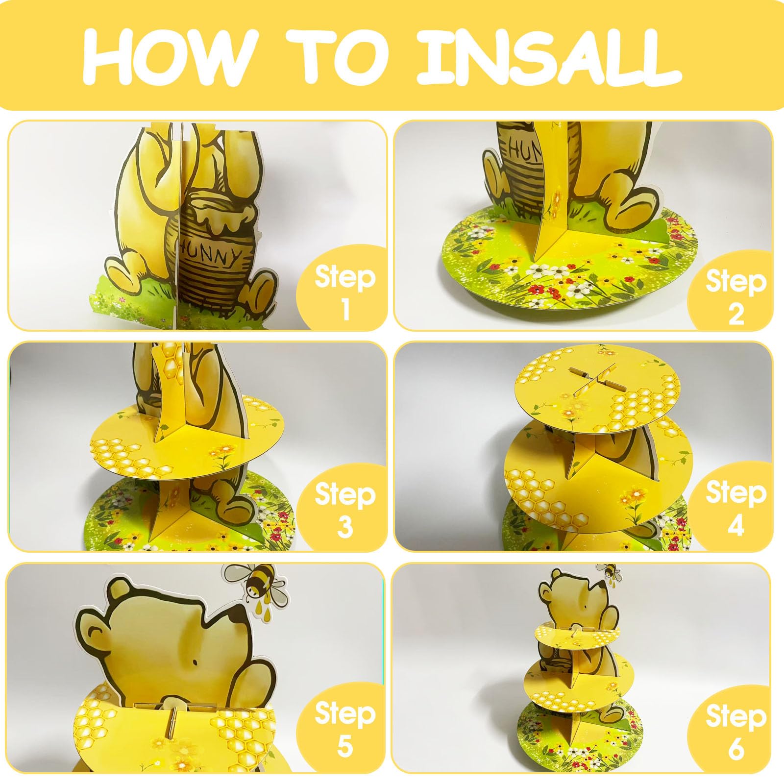 B4b3e Decoración Winnie: diseño temático que eleva la mesa de dulces.