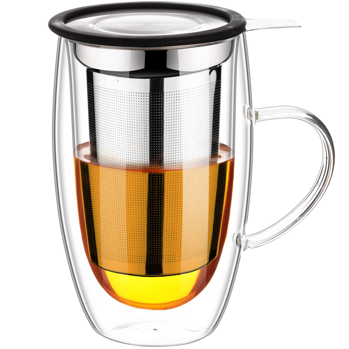 Baalaka: taza de té de vidrio doble pared para evitar quemaduras.