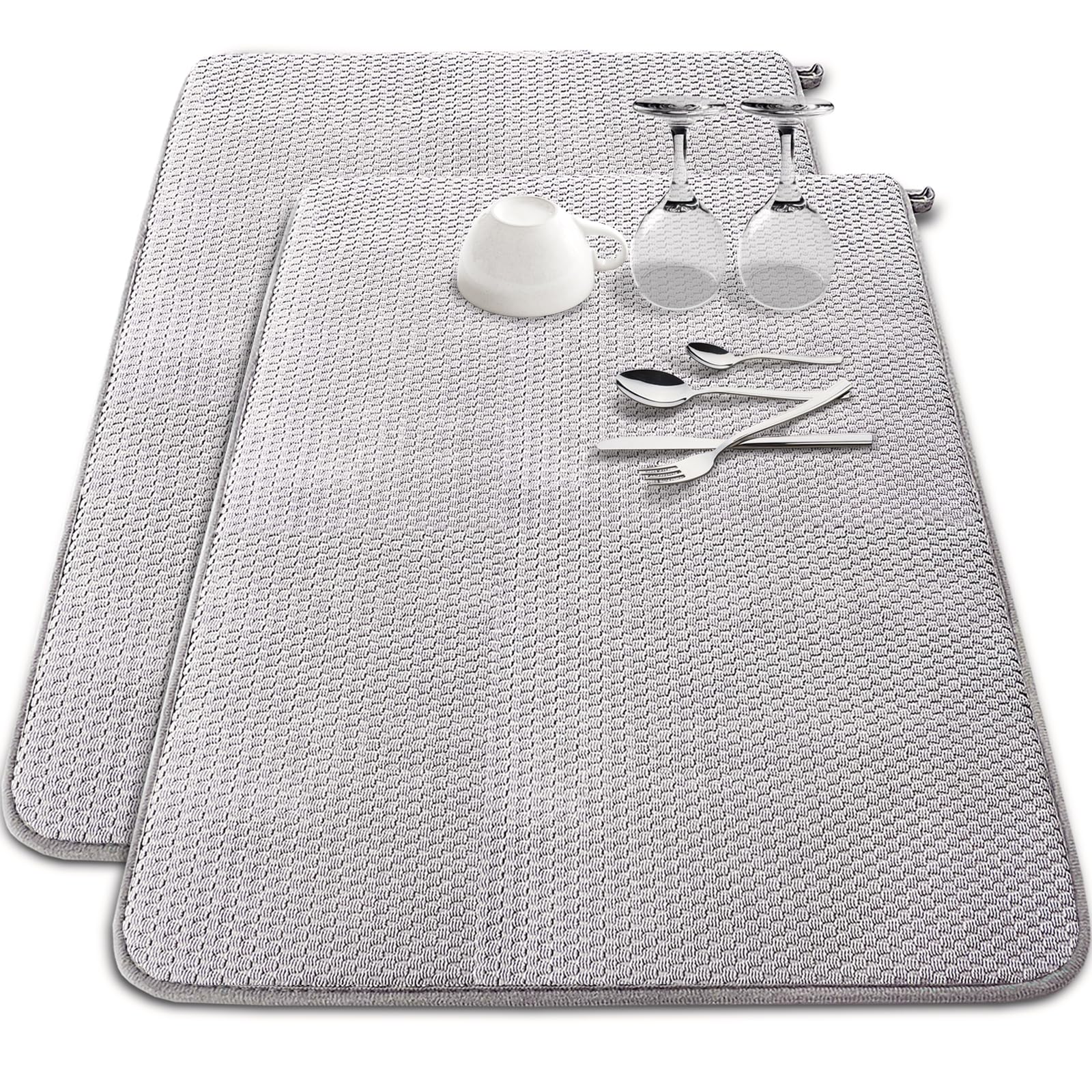 Baaxxango alfombrilla secado microfibra extragrande 30x24, absorber rápido y protección de encimeras.