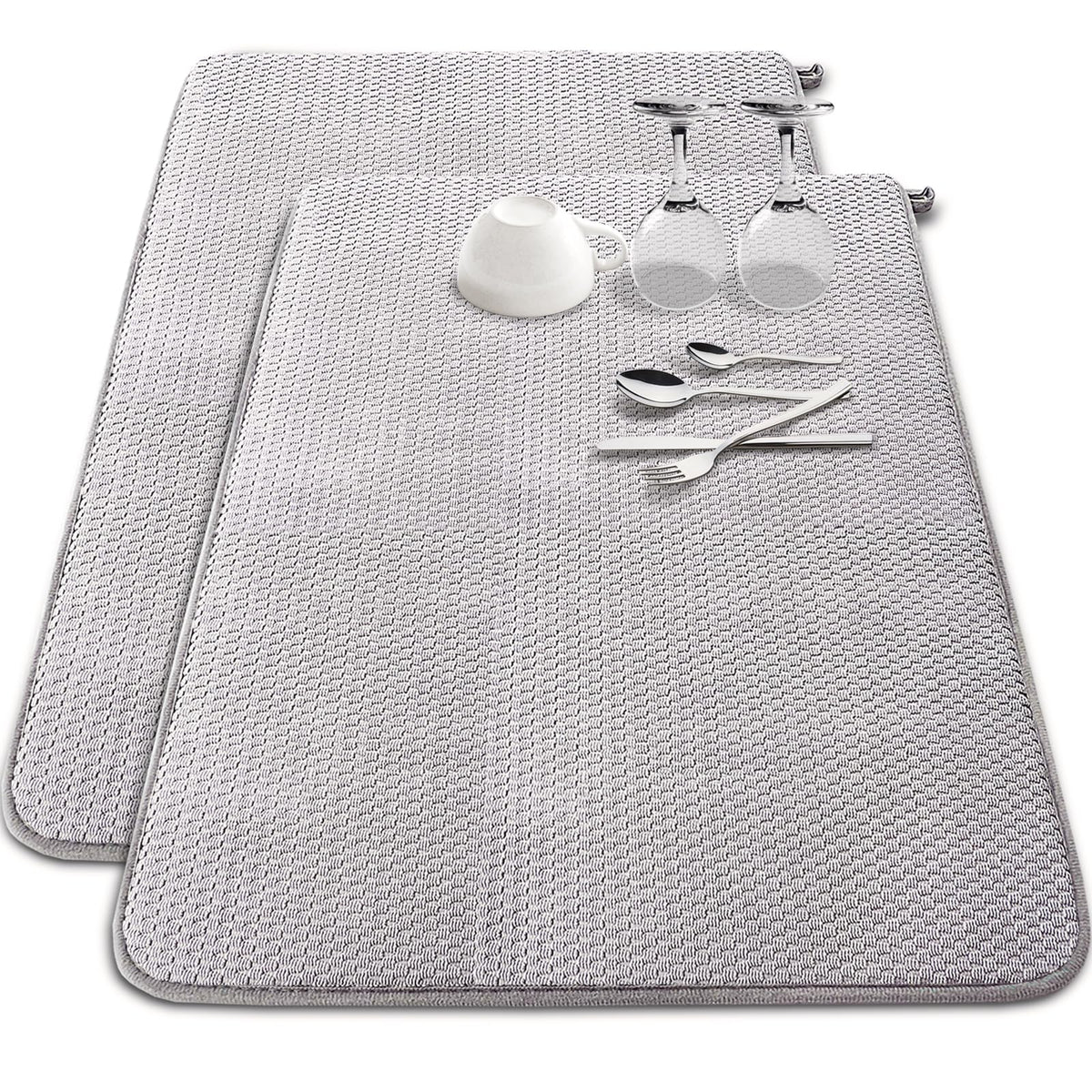 Baaxxango alfombrilla secado microfibra extragrande 30x24, absorber rápido y protección de encimeras.