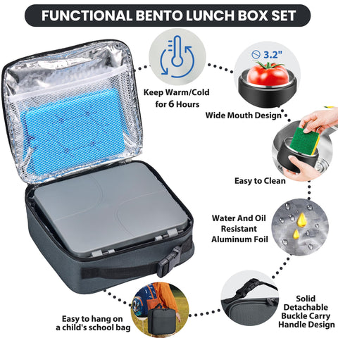 BABHAMNESS tapa de bento con cierre seguro para abrir y cerrar fácilmente