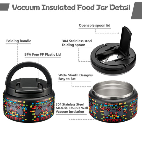 BABHAMNESS sopa termica 13-5oz boca-grande permite rellenar fácilmente