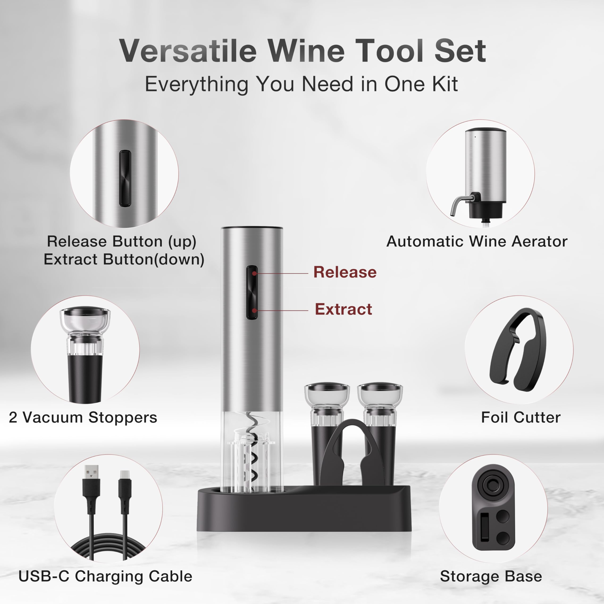 BABONIR aerador para vino realza aromas al servir