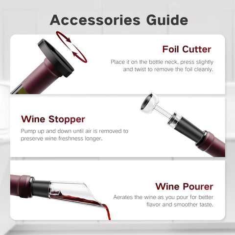 BABONIR Base de almacenamiento elegante para accesorios de vino