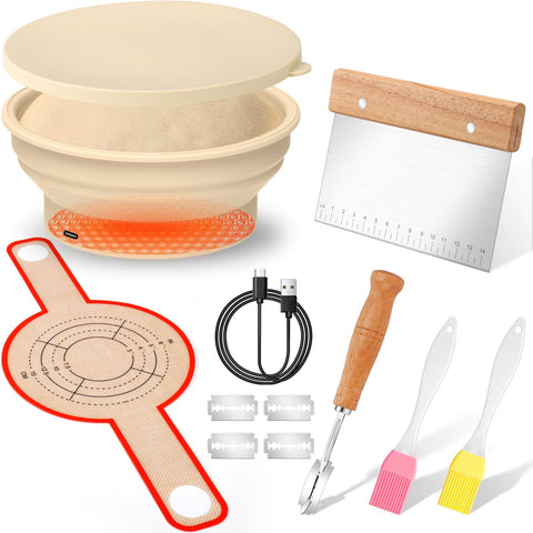 BABORUI kit masa madre con calentador plegable para fermentación estable