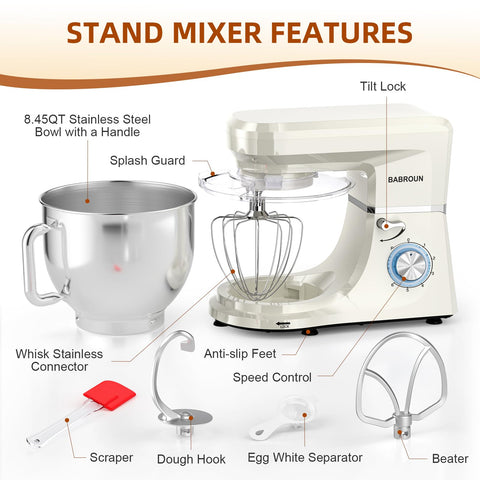 Babroun Mezcladora, ideal para pizza y galletas gracias a sus accesorios.