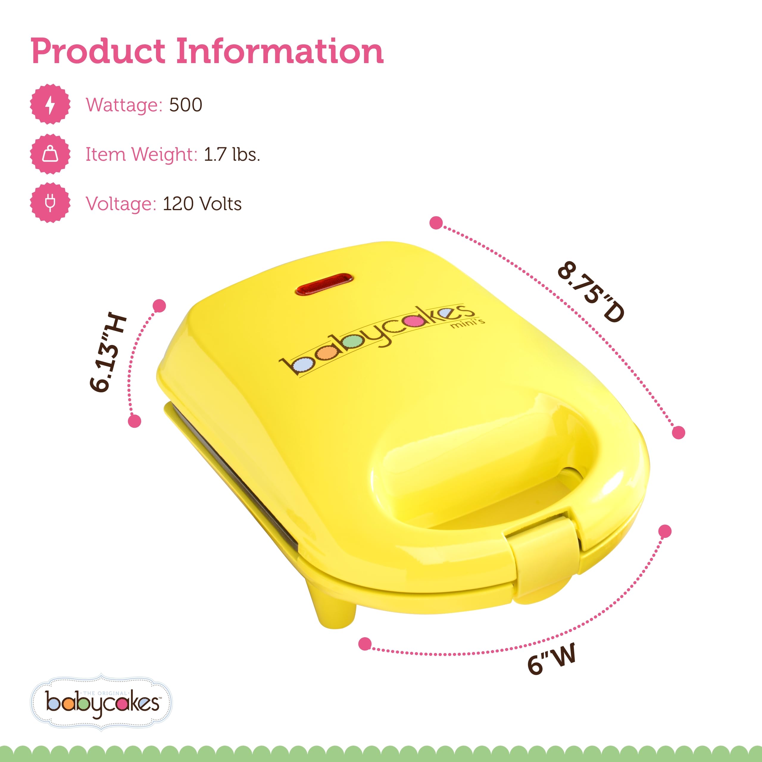 Recubrimiento antiadherente de Babycakes Hacedor de Donas Mini facilita la limpieza.