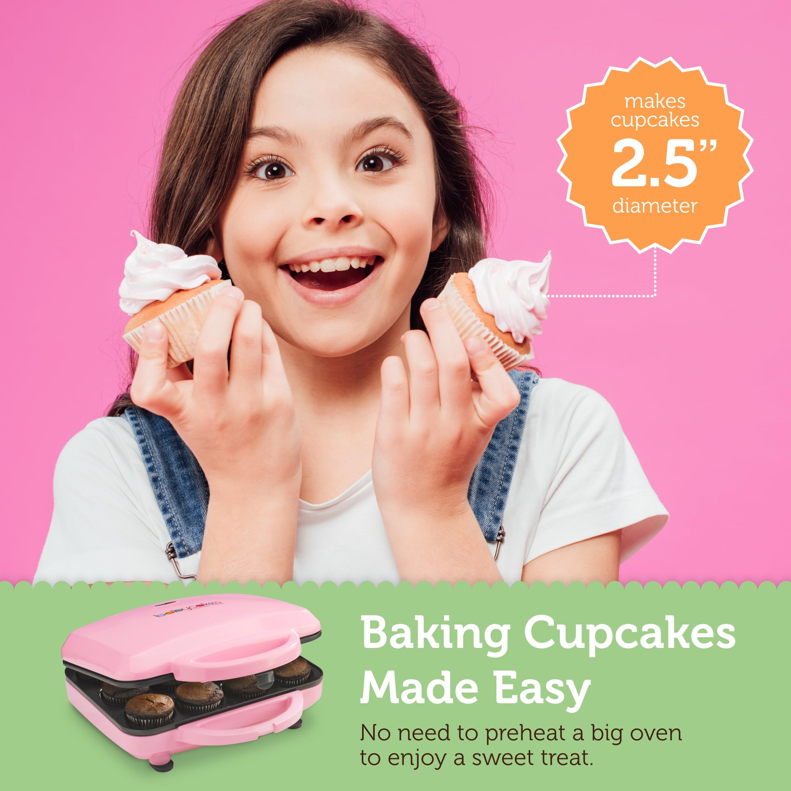 Luces indicadoras de estado en Babycakes para horneado sencillo.