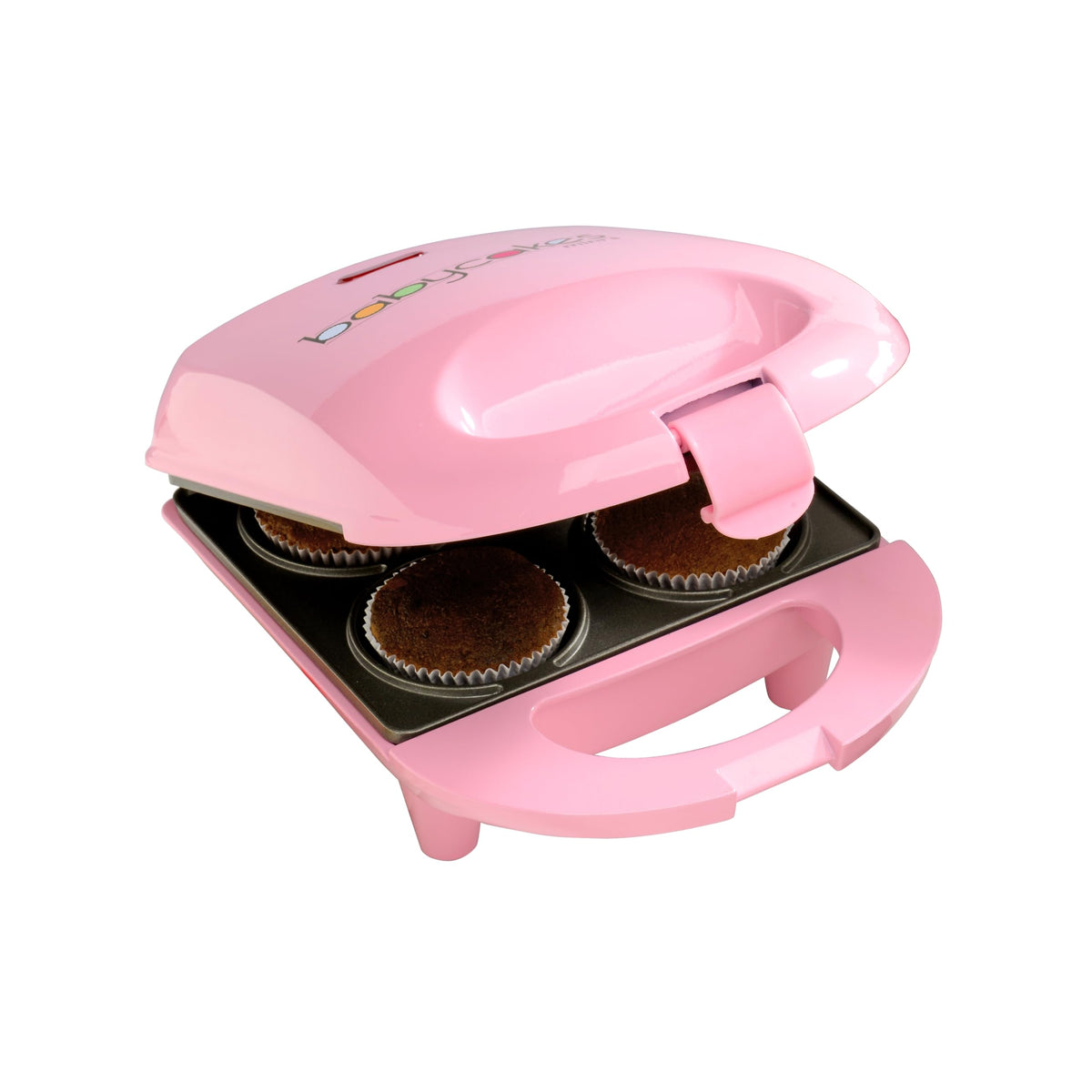 Babycakes, máquina mini magdalenas con superficie antiadherente para desmoldeo fácil.