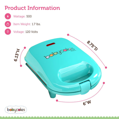 Babycakes Mini Gofre Palito: vistazo al interior para limpieza rápida.