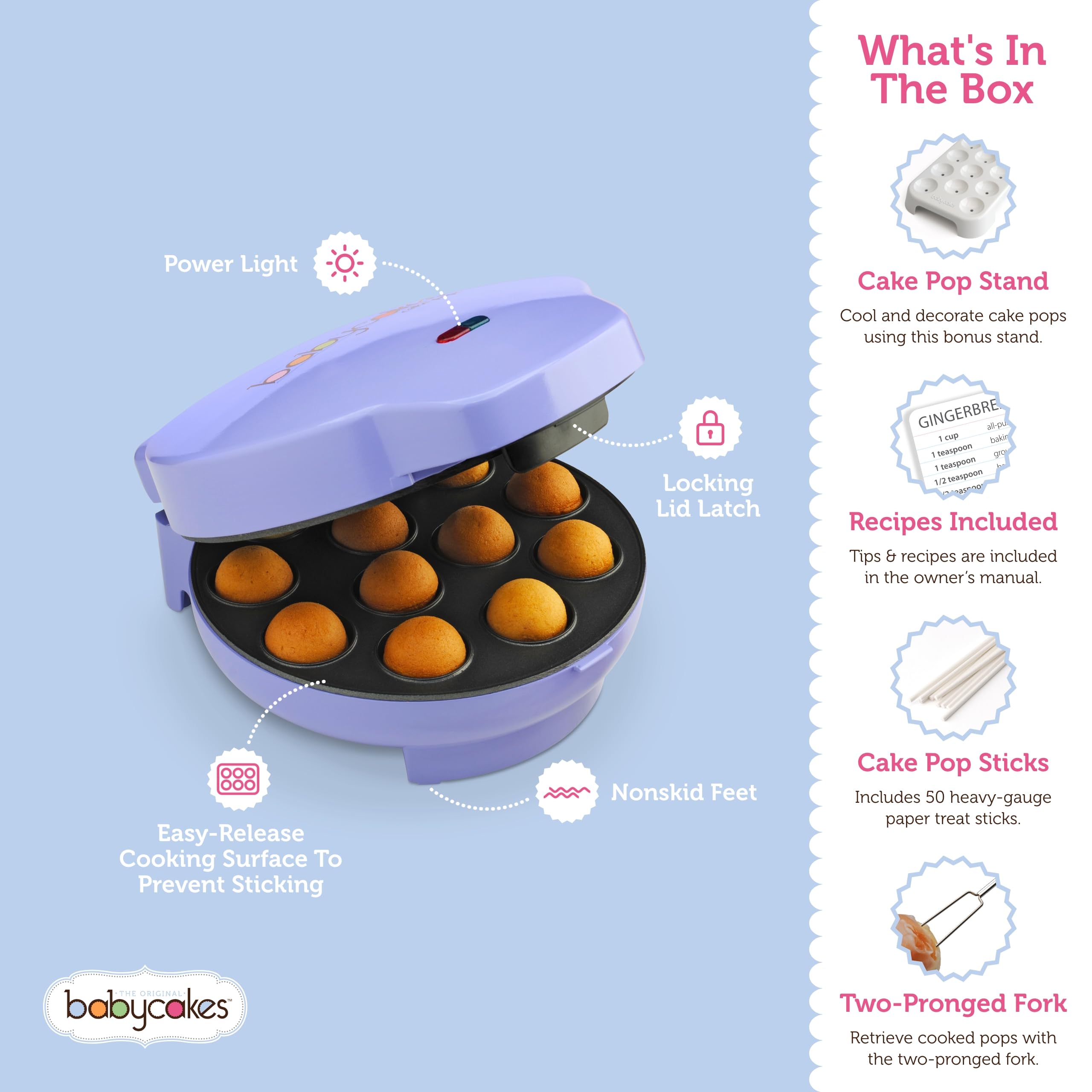 Palitos de pastel Babycakes de 50 para empezar a montar tus brochetas.