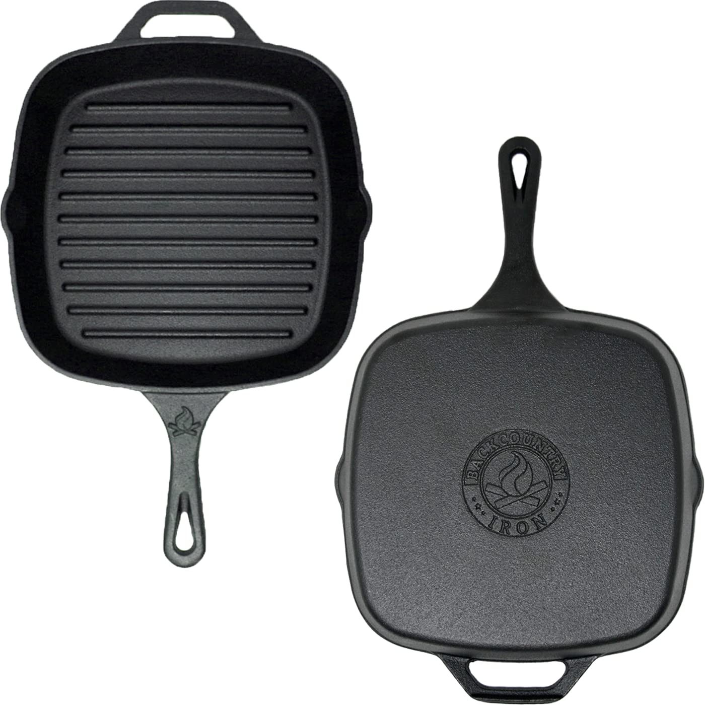 Backcountry Iron sartén cuadrada de 10,5 pulgadas uso en horno, resistente a altas temperaturas