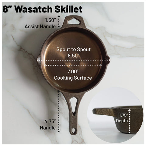 Asa ergonómica de Backcountry Iron Wasatch para maniobras cómodas durante la cocción.