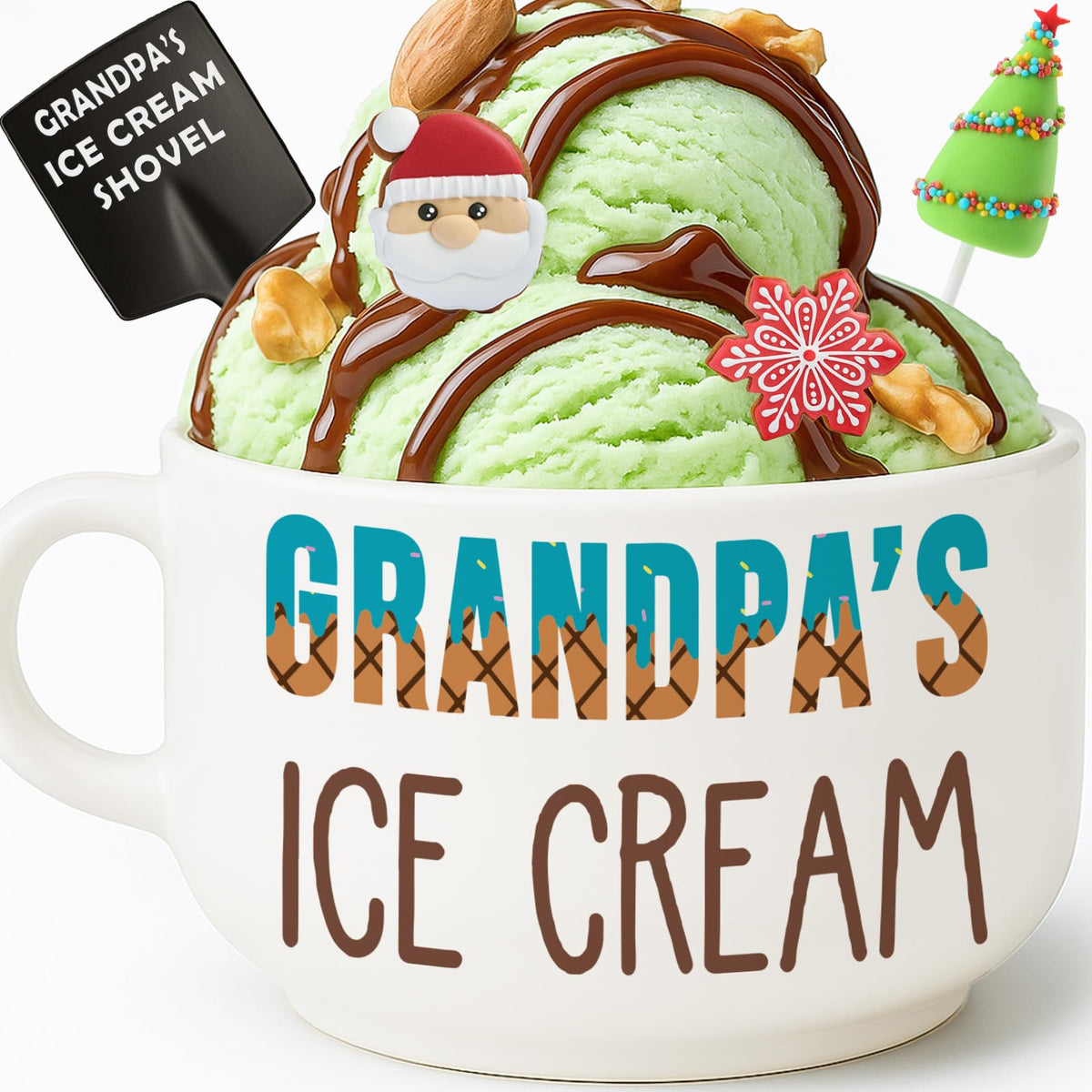 BackURyear tazón de helado para abuelos, ideal para postres caseros en familia.