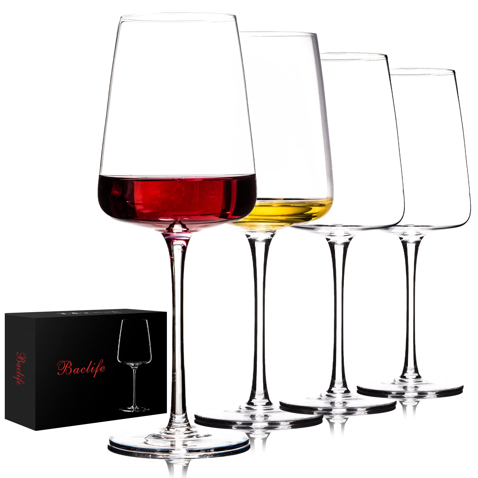 Copa BACLIFE de vino tulipán con tallo largo para aromas