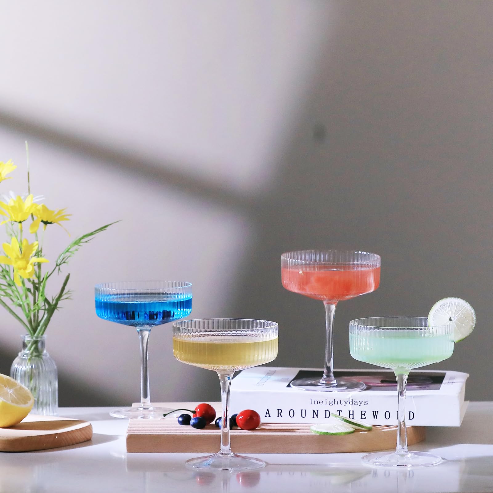 Copa BACLIFE uso versátil, ideal para jugos, postres y más.