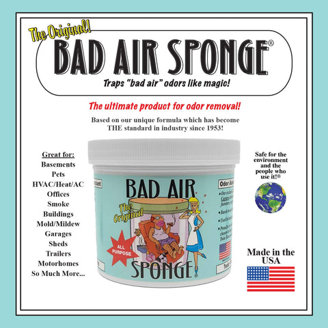 Bad Air Sponge uso en habitación facilita un aire más limpio y agradable.