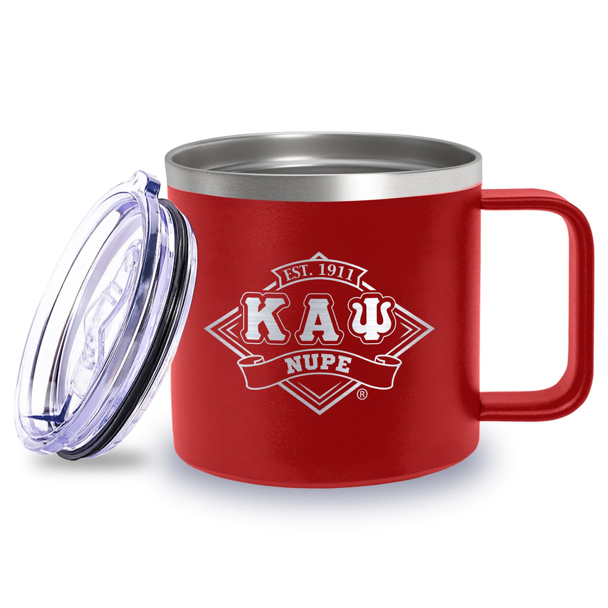 Mug NUPE de Bad Bananas, vista frontal, diseño distintivo y aislamiento eficiente para bebidas.