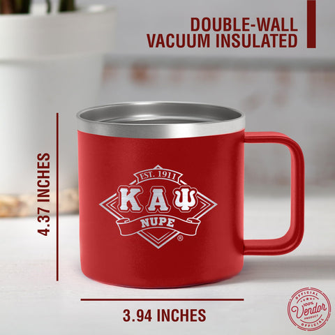 Interior del Mug NUPE de Bad Bananas, muestra construcción de acero inoxidable duradero.