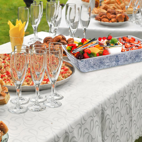 Baderke bandeja vegetales rectangular ideal para crudités en eventos.