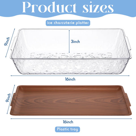 Baderke bandejas con compartimentos 40x24 para organizar aperitivos.