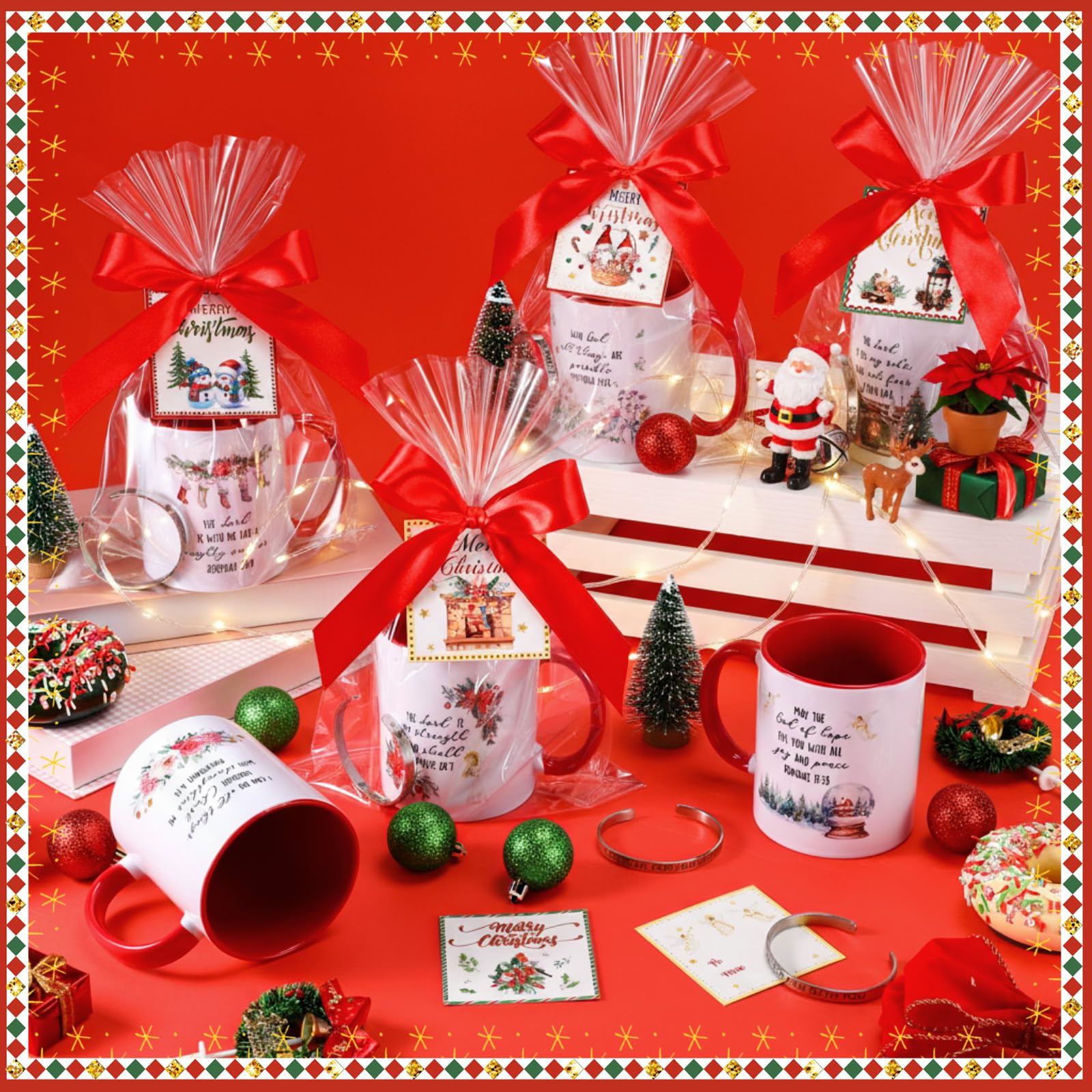 Bolsas de celofán Baderke para presentar regalos navideños