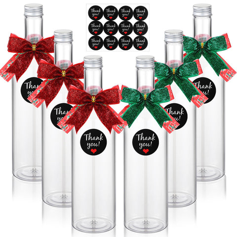 Botellas de plástico Baderke 750 ml con tapas, ideales para bebidas y regalos navideños.