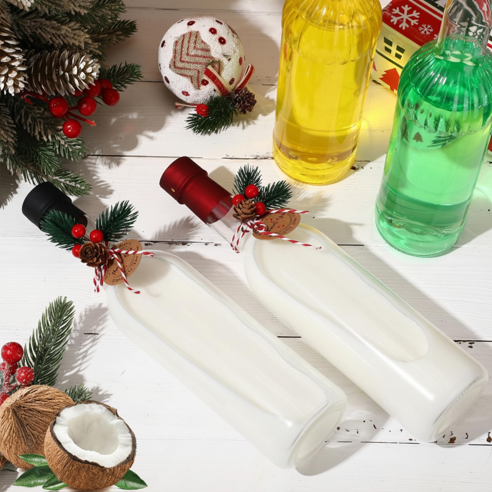 Cápsulas retráctiles multicolor Baderke para sellar bebidas y conservar frescura.