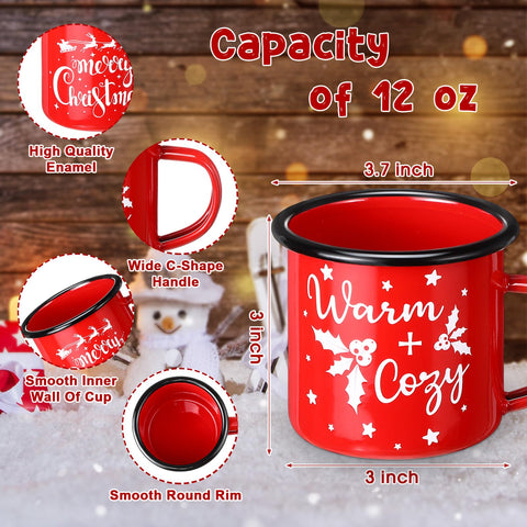 Conjunto navideño Baderke con motivos festivos en tazas