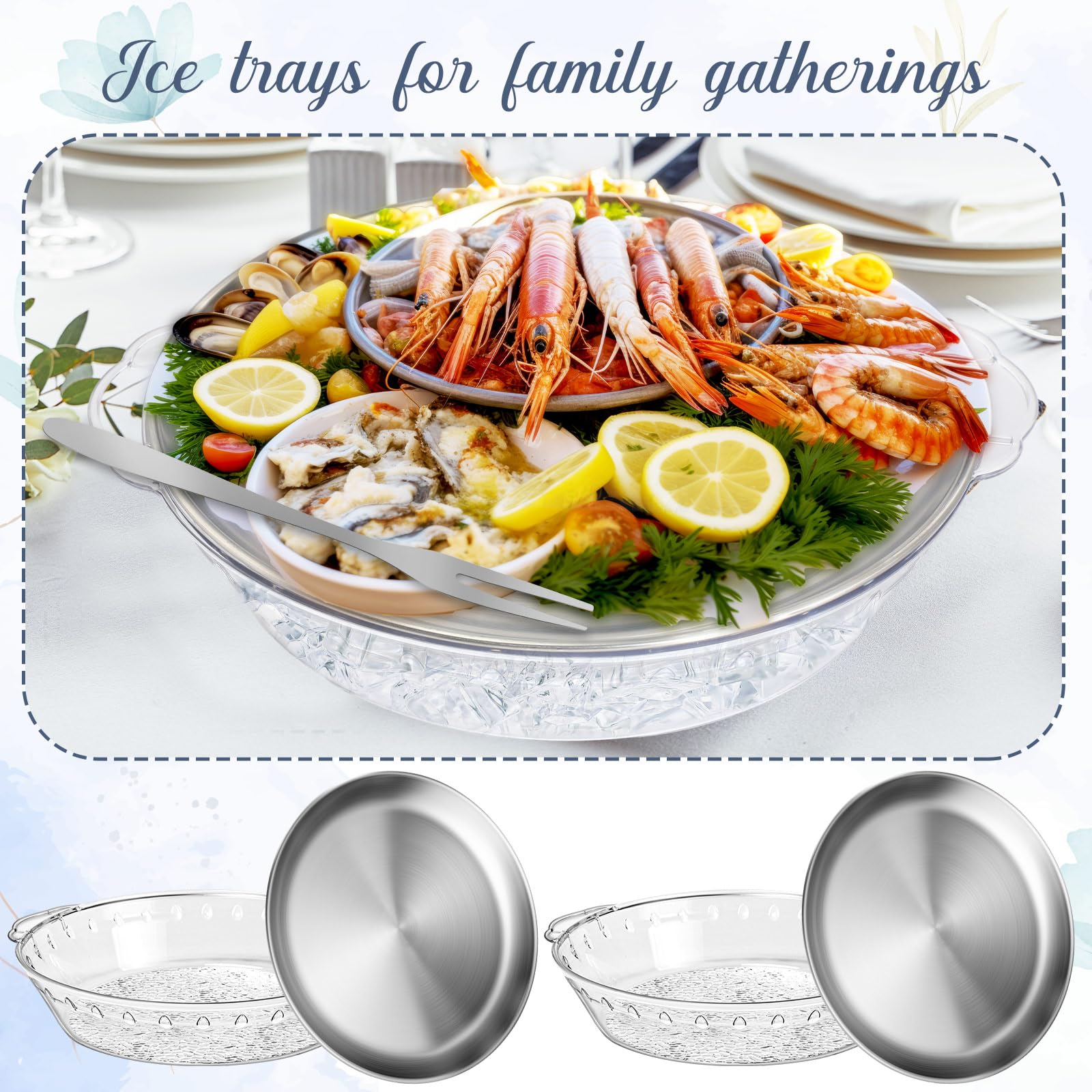 Baderke conjunto para mariscos fríos, ideal para camarones y ostras