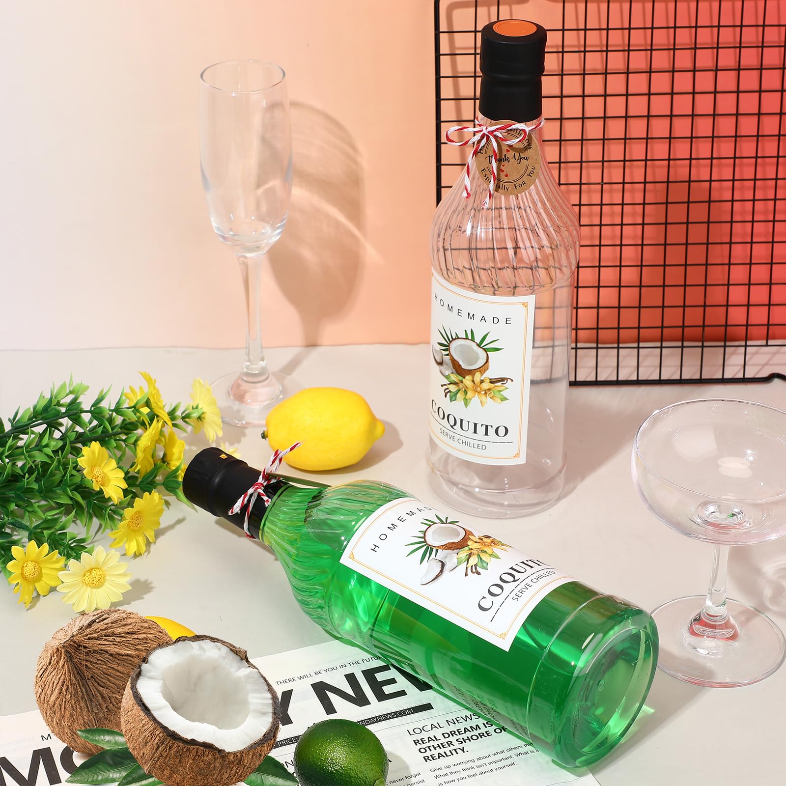 Etiquetas para botellas Baderke, ideal personalizar.