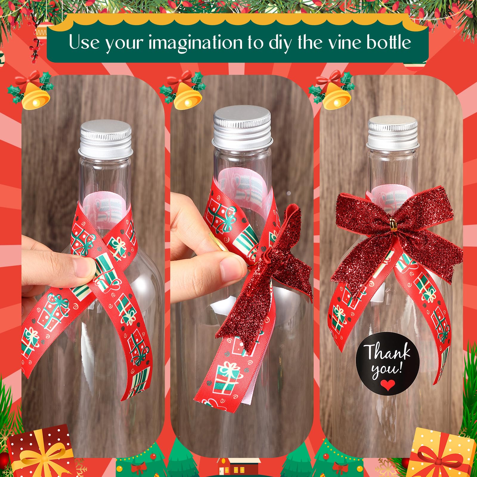 Lazo de terciopelo rojo de Baderke para decorar regalos.