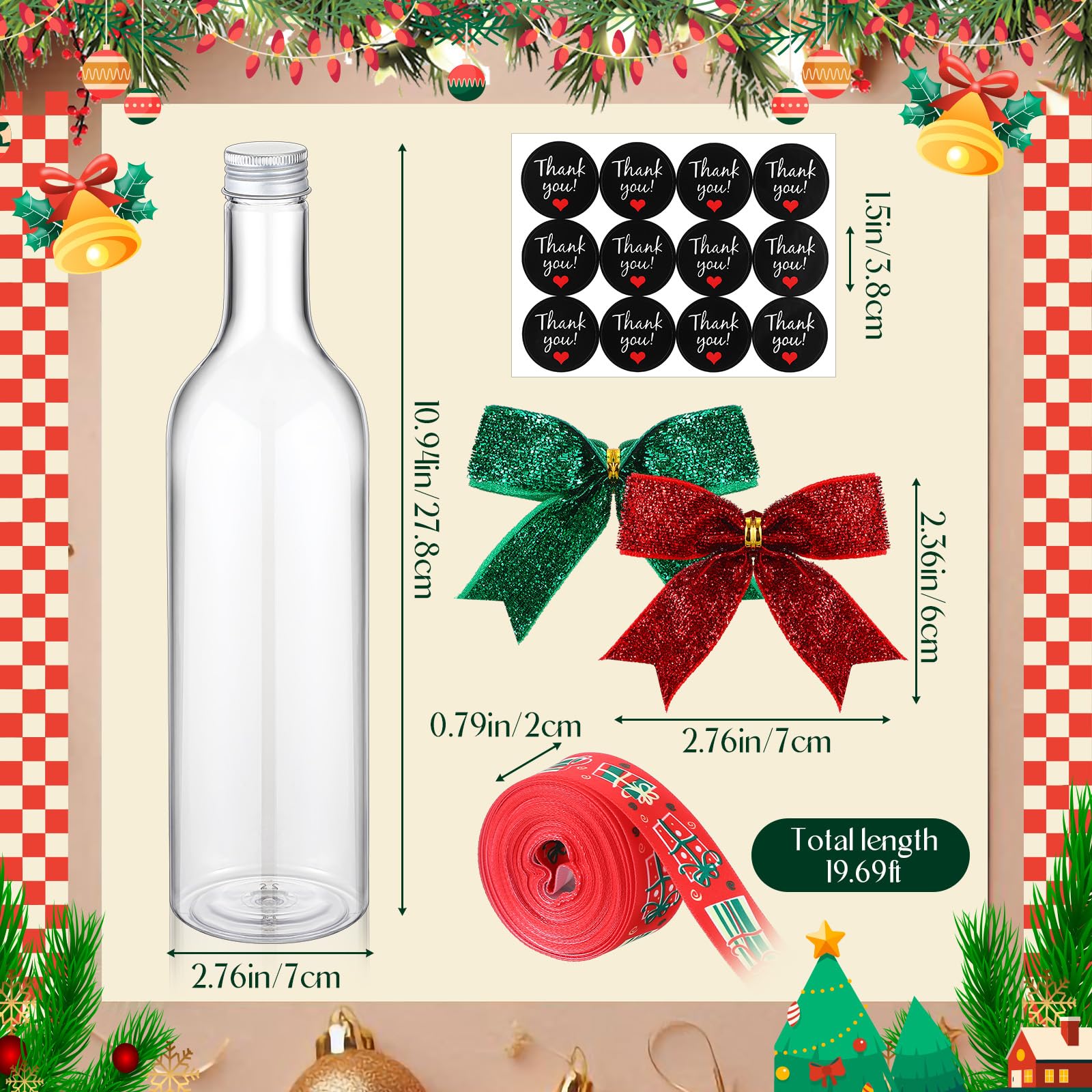 Lazo de terciopelo verde de Baderke para un acabado navideño elegante.