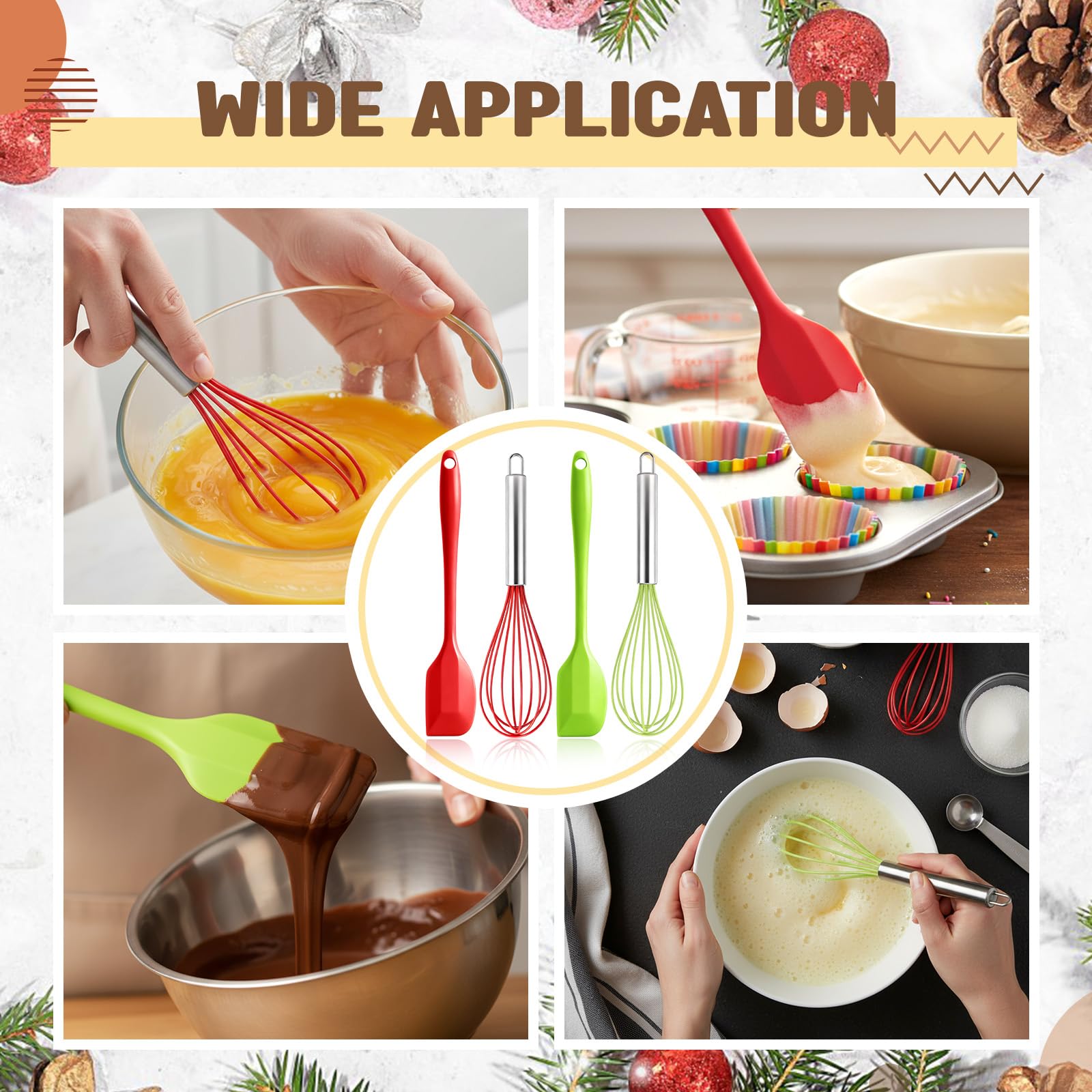 Mango ergonómico y antideslizante de los utensilios Baderke para mayor control