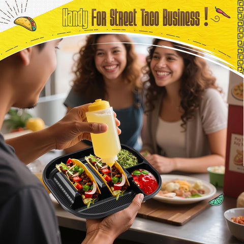 Baderke mantiene el orden con cada compartimento para tacos.
