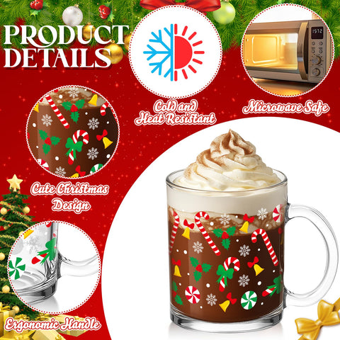 Taza Baderke con temática de dulces navideños para chocolate caliente.