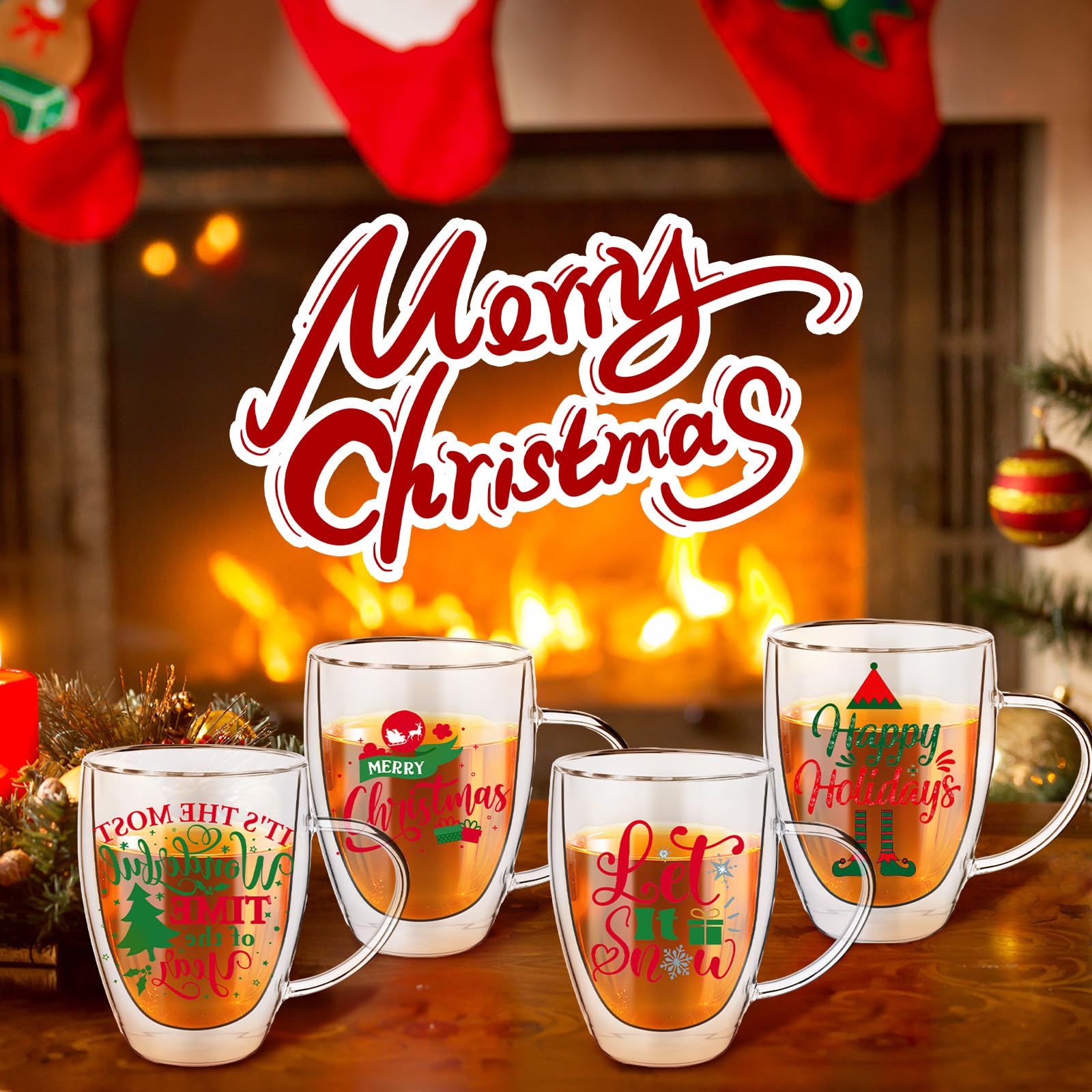 Juego de 4 tazas Baderke, perfecto para centro de mesa o regalo.