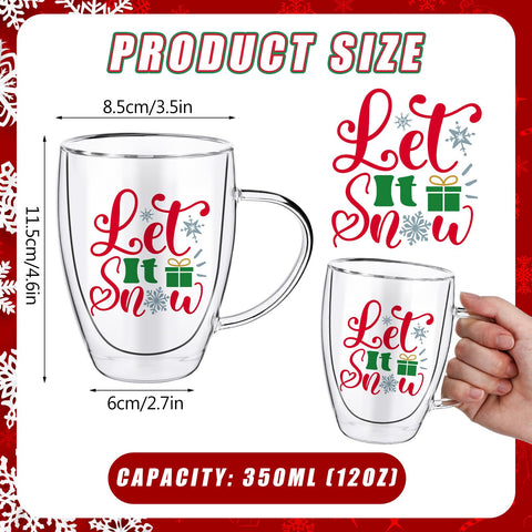 Tazas Baderke de vidrio claro y aislamiento doble para bebidas calientes o frías.